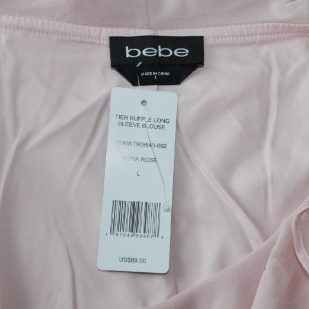 Bebe Ruffle Blouse - Size Large - Picture 3 of 6